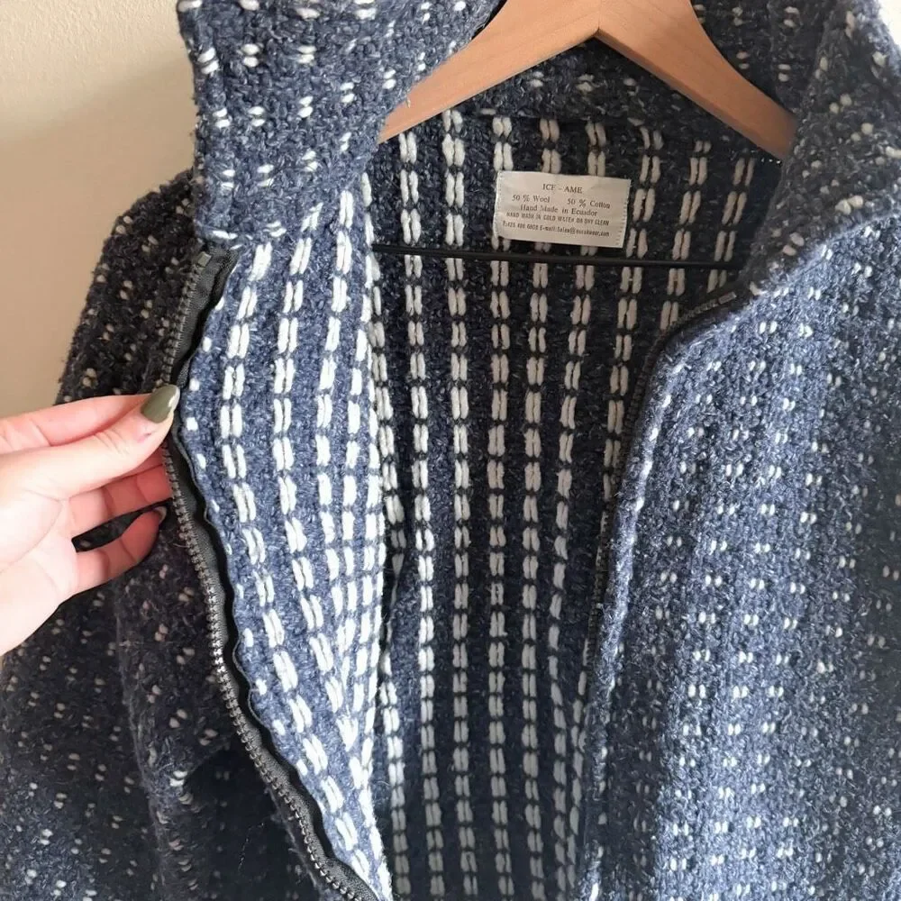 Norskwear Classic Norwegian Wool Zip Up Sweater Size S - Picture 4 of 5